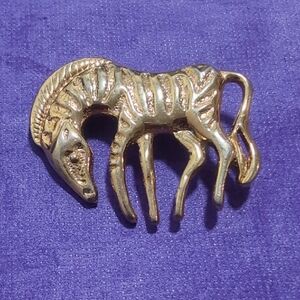 Luxurious Gold Zebra Figurine by [Brand]